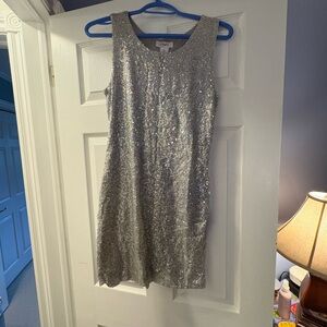 Candie's Sparkling Silver Mini Dress